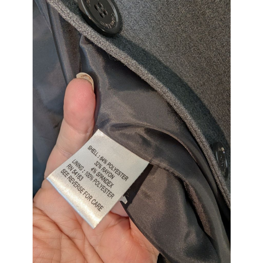 Calvin Klein Gray Stretch Blazer Jacket Size 10, women's - Picture 6 of 8